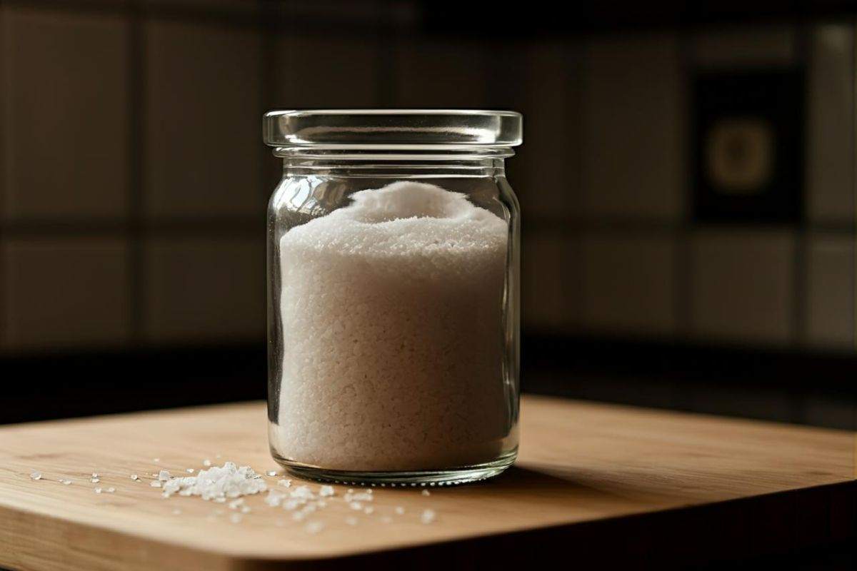 Barattolo sale grosso in cucina