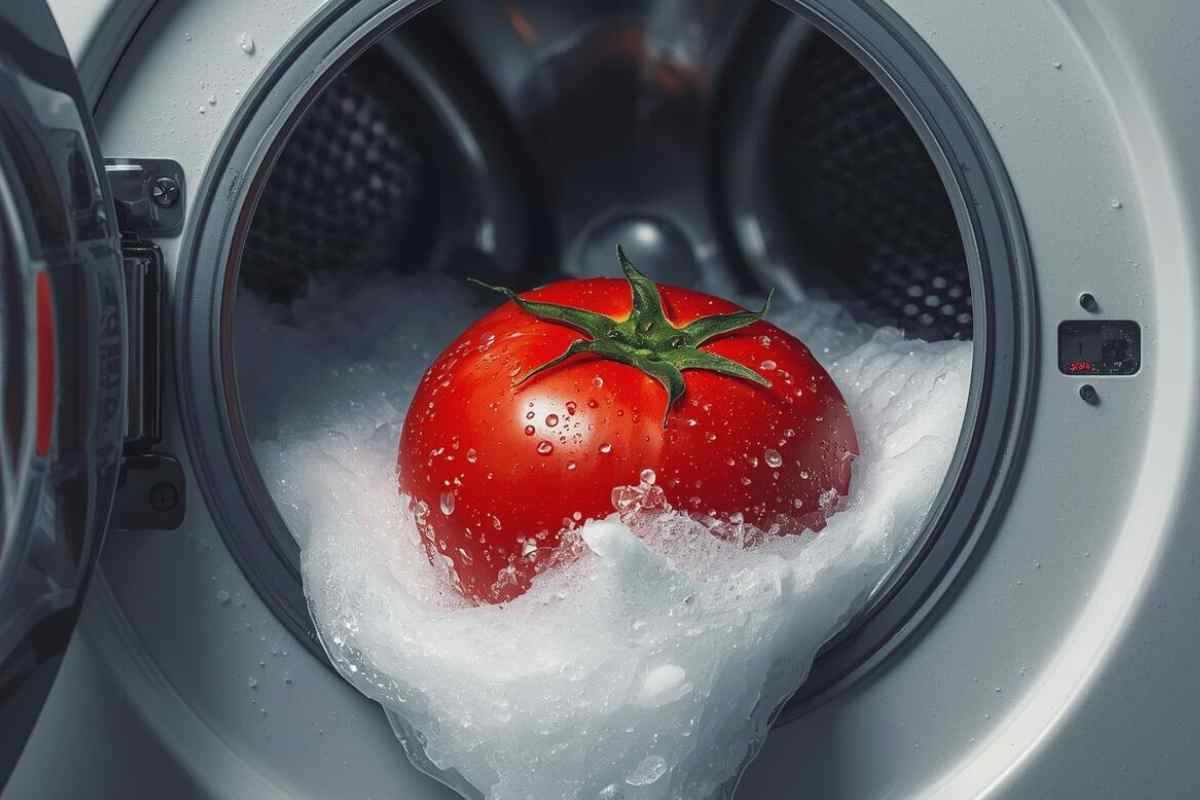 Ho messo un pomodoro in lavatrice
